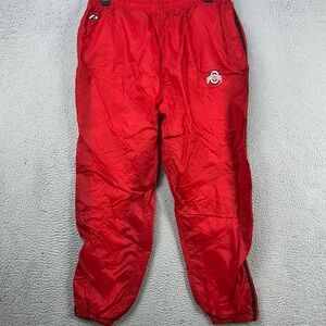 VINTAGE Ohio State Buckeyes Nylon Pants Jogger Mens XL Red Hiking Pro Player